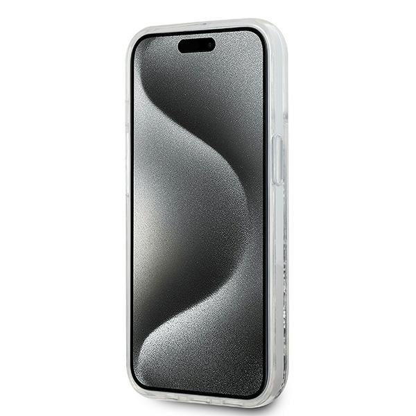 Karl Lagerfeld Liquid Glitter Choupette Head MagSafe case for iPhone 14 / 15 / 13 - transparent