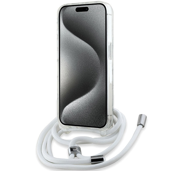 Karl Lagerfeld Crossbody IML Karl Head MagSafe case for iPhone 15 Pro - transparent