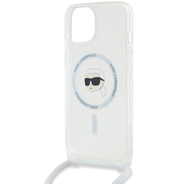 Karl Lagerfeld Crossbody IML Karl Head MagSafe case for iPhone 15 / 14 / 13 - transparent