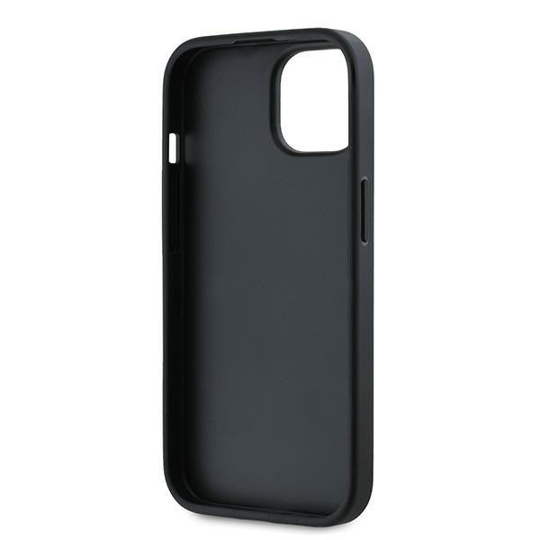 Karl Lagerfeld Diagonal Quilted Script case for iPhone 14 / 15 / 13 - black