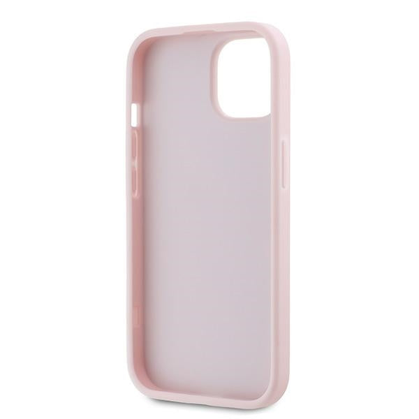 Karl Lagerfeld Diagonal Quilted Script case for iPhone 14 / 15 / 13 - pink