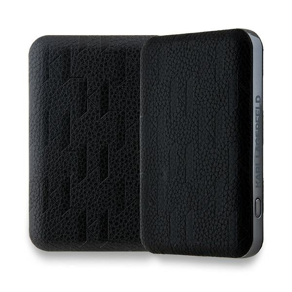 Karl Lagerfeld Powerbank inductive KLPB5FPGKSKCHK 16W 5000mAh black/black Karl&amp;Choupette Head Pin MagSafe