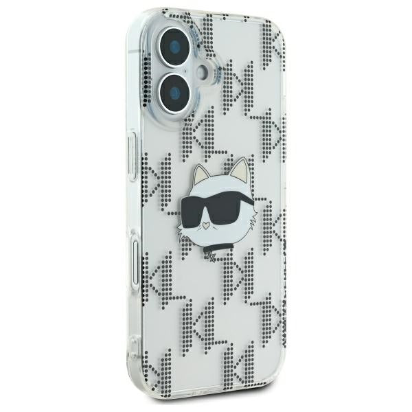 Karl Lagerfeld IML Choupette Head Electroplated iPhone 16 Case - Clear