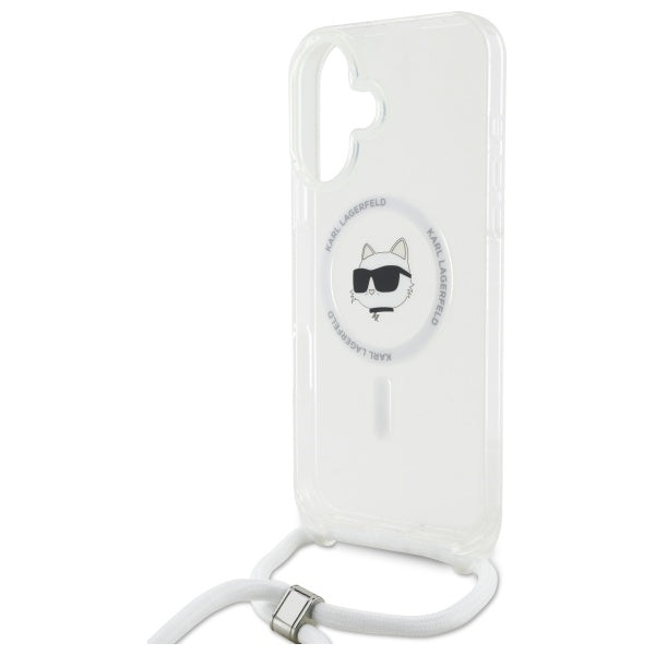 Karl Lagerfeld IML Choupette Head & Cord Magsafe iPhone 16 Case - Clear