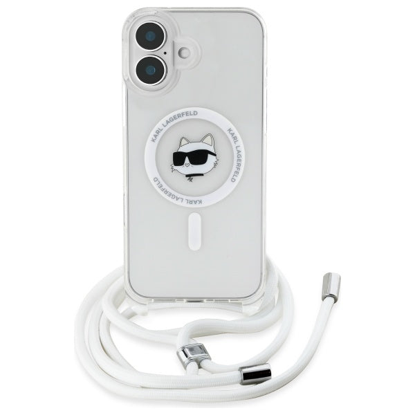Karl Lagerfeld IML Choupette Head & Cord Magsafe iPhone 16 Case - Clear