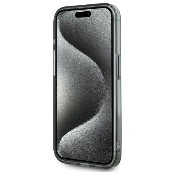 Karl Lagerfeld KLHMP15XHLSKCK iPhone 15 Pro Max 6.7" black/black hardcase IML Metal Karl&amp;Choupette Head MagSafe