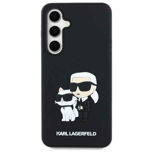 Karl Lagerfeld 3D Rubber Karl&amp;Choupette Case for Samsung Galaxy S24 FE - Black