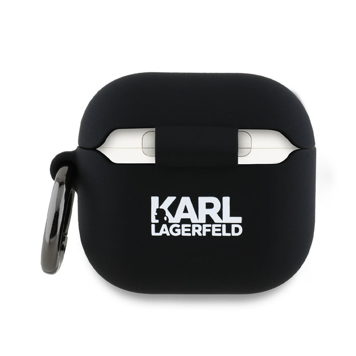Karl Lagerfeld Silicone Karl&amp;Chaupette Head 3D Case for AirPods 4 - Black