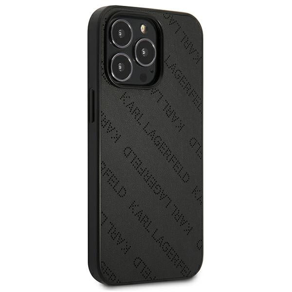 Karl Lagerfeld Perforated Allover iPhone 13 Pro Max 6.7" Case - Black
