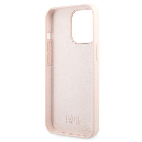 Karl Lagerfeld Silicone Karl`s Head Case for iPhone 13 Pro Max 6.7" - Light Pink
