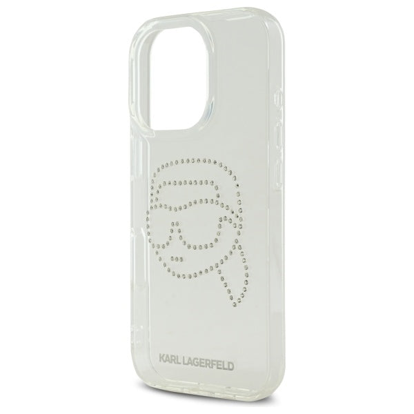 Karl Lagerfeld KLHCP16XHKHDCELT iPhone 16 Pro Max 6.9" transparent hardcase IML Rhinestones Karl Head
