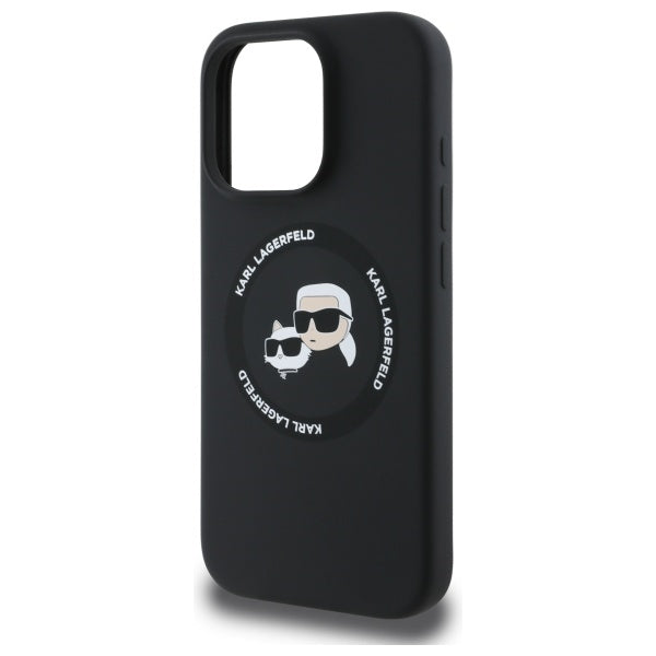 Karl Lagerfeld KLHMP16XSKCHTCK iPhone 16 Pro Max 6.9" black/black hardcase Silicone Karl&amp;Choupette Heads MagSafe