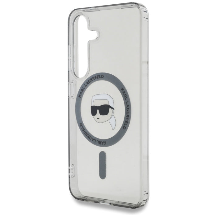 Case Karl Lagerfeld Button Karl Head Printed Logo MagSafe Samsung Galaxy S25 black