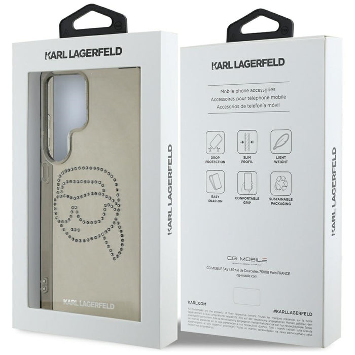 Case Karl Lagerfeld Rhinestones Karl Head Logo Samsung Galaxy S25 Ultra black