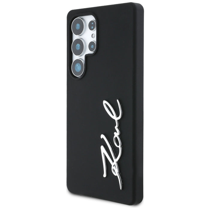 Case Karl Lagerfeld Silicone Metal Signature Logo Samsung Galaxy S25 Ultra black
