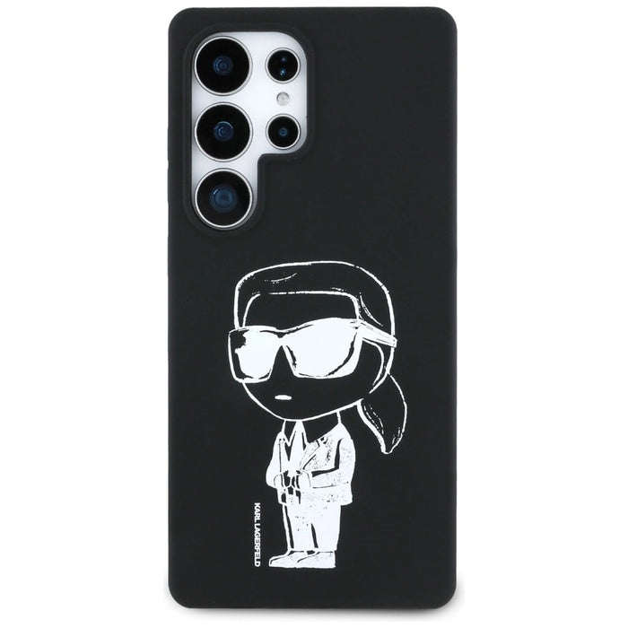 Karl Lagerfeld Silicone Graffiti Ikonik Printed Logo MagSafe Case for Samsung Galaxy S25 Ultra - Black
