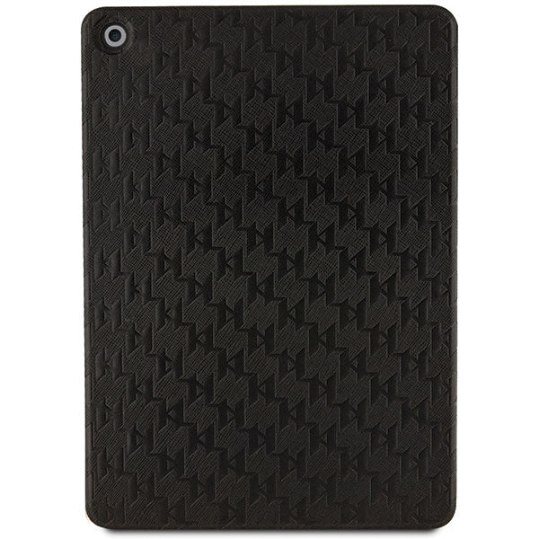 Karl Lagerfeld Saffiano Monogram Ikonik Case for iPad 10.2" 2019 (7th gen.) Folio Magnet Allover Cover - Black