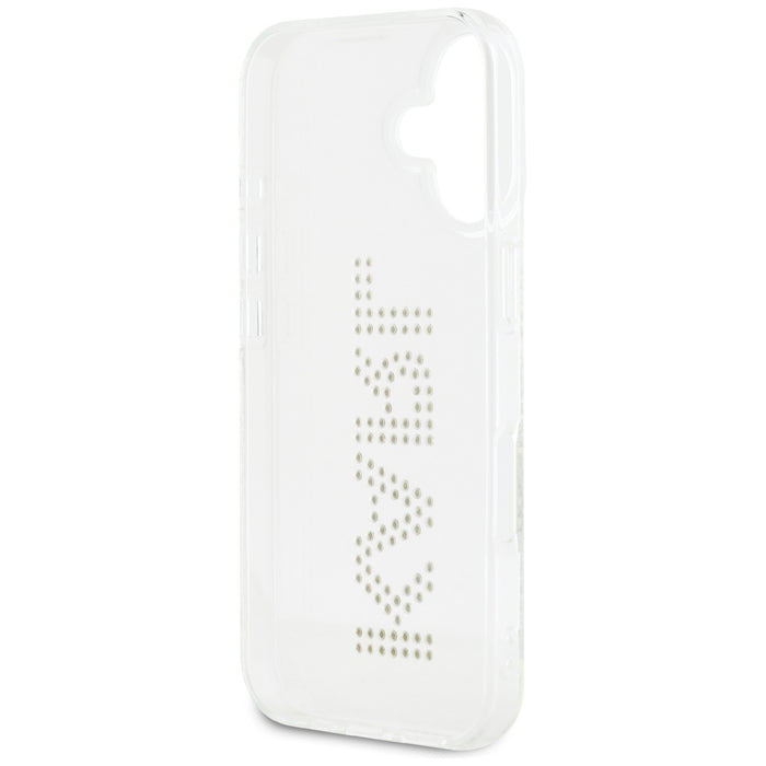 Karl Lagerfeld IML Rhinestones Logo iPhone 16 Case - Transparent