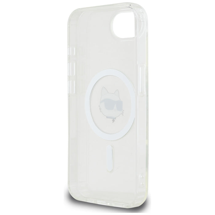 Karl Lagerfeld IML Metal Choupette Head MagSafe iPhone 16e Case - White