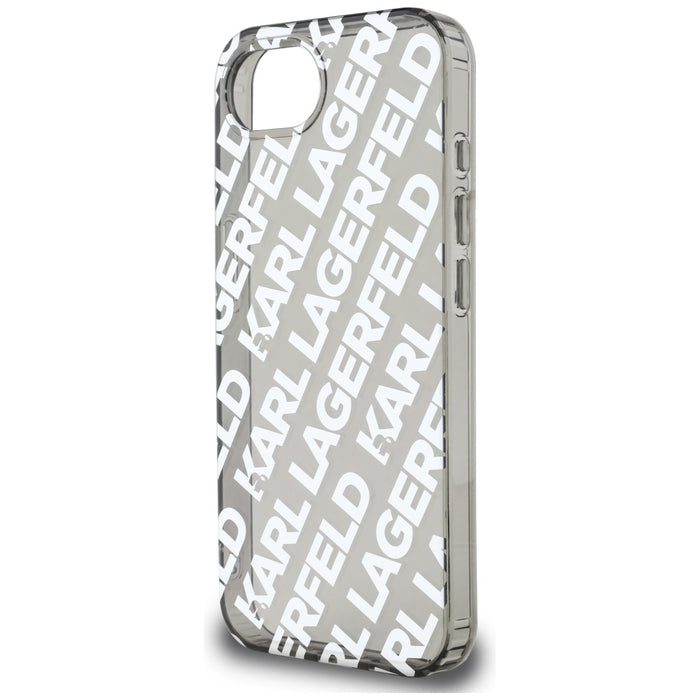 Karl Lagerfeld IML Repeat Logo case for iPhone 16e - silver