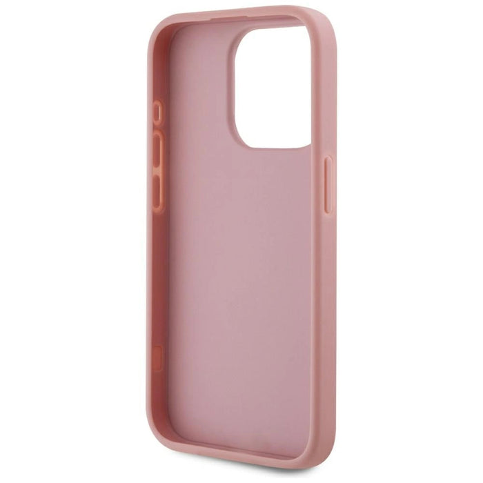 Karl Lagerfeld Wrinkled Metal Signature iPhone 15 Pro Case - Pink