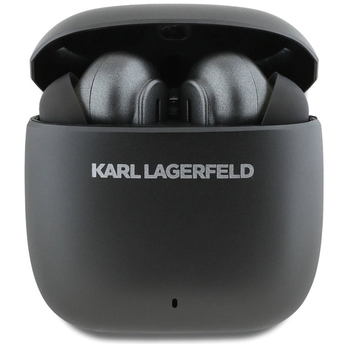 Karl Lagerfeld Metal Printed Logo ANC/ENC Headphones - Black