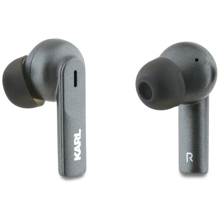 Karl Lagerfeld Metal Printed Logo ANC/ENC Headphones - Black