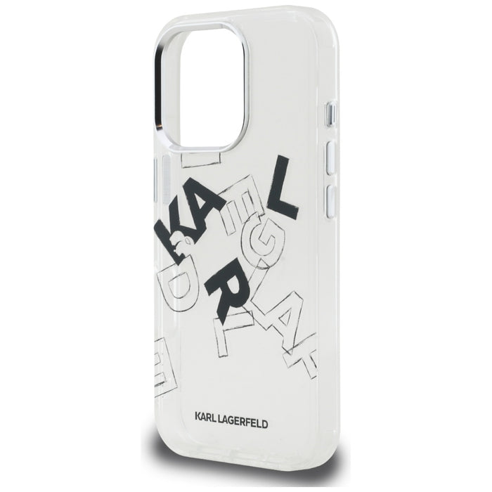 Karl Lagerfeld IML Sketched Graphic Case for iPhone 16 Pro - Clear