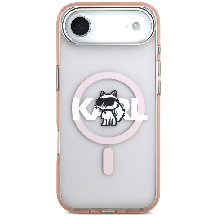 Karl Lagerfeld IML Choupette Sketch Logo MagSafe Case for iPhone 17 Air - Pink