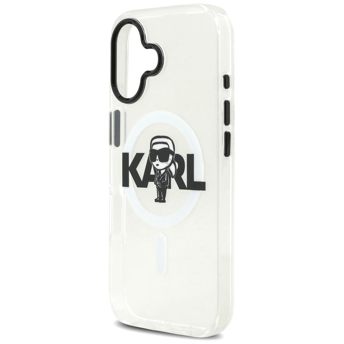 Karl Lagerfeld IML Karl Sketch Logo MagSafe Case for iPhone 17 - Transparent