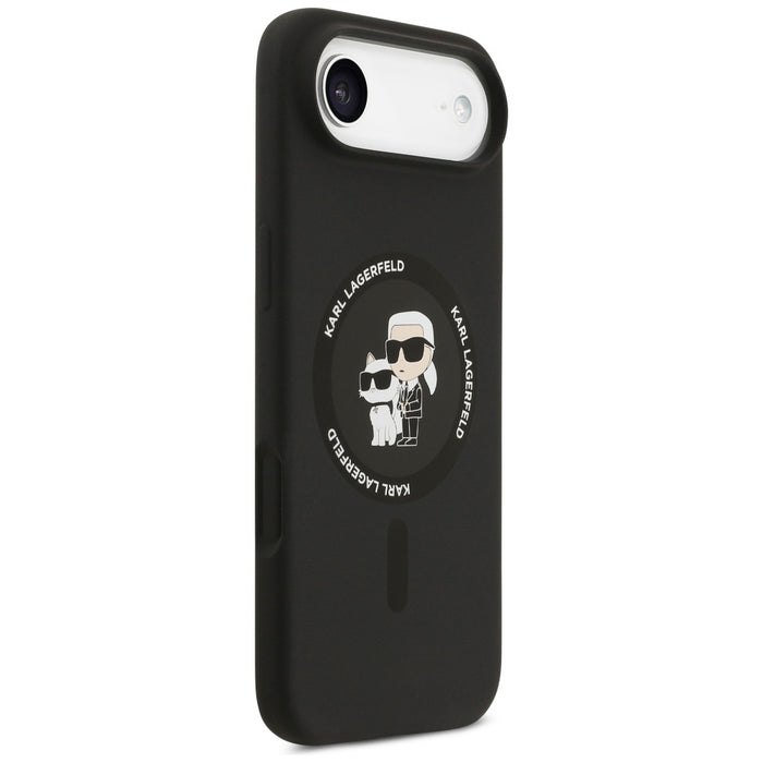 Karl Lagerfeld Silicone Karl&amp;Choupette Ring MagSafe Case for iPhone 17 Air - Black