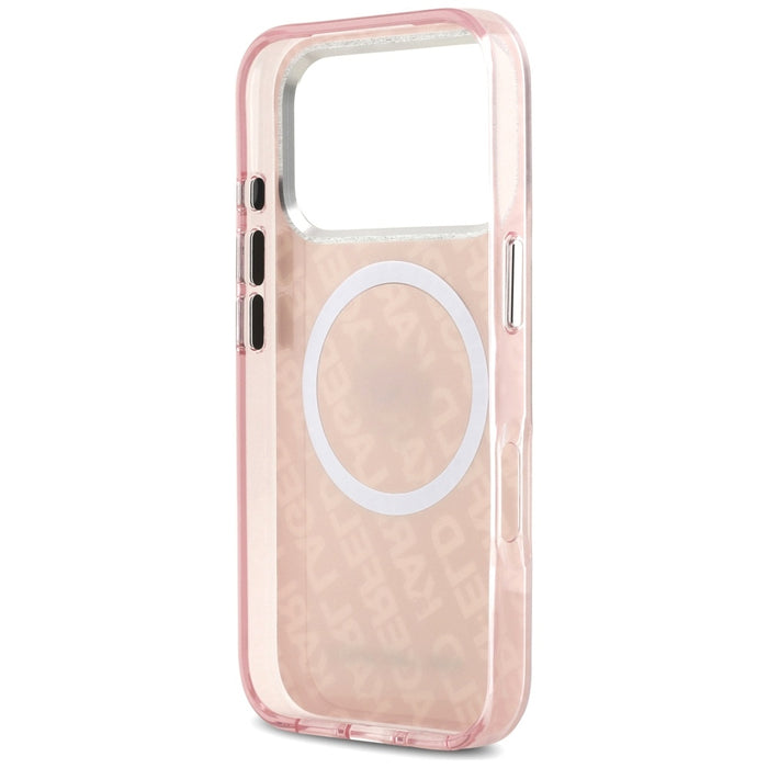 Karl Lagerfeld IML Choupette Head Logo MagSafe Case for iPhone 17 Pro Max - Pink