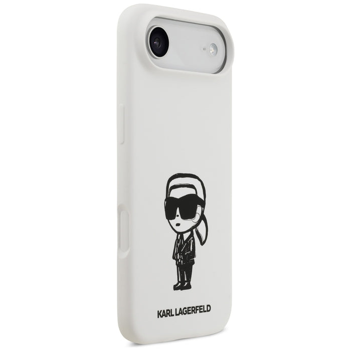 Karl Lagerfeld Silicone Karl Sketch &amp; Logo MagSafe Case for iPhone 17 Air - White