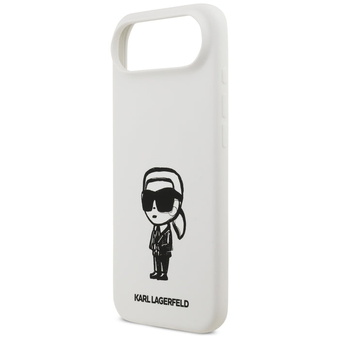 Karl Lagerfeld Silicone Karl Sketch &amp; Logo MagSafe Case for iPhone 17 Air - White
