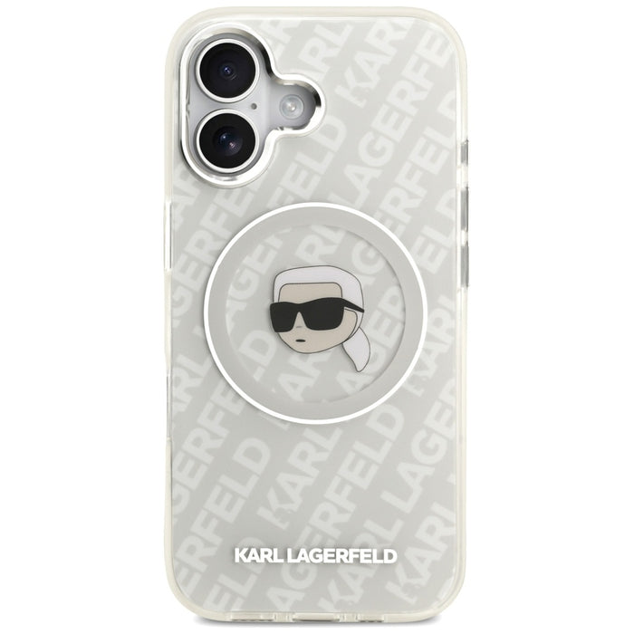 Karl Lagerfeld IML Karl Head Logo MagSafe iPhone 17 Case - Gray