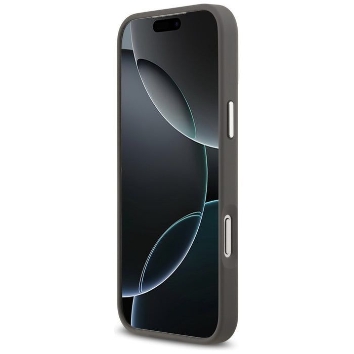 Karl Lagerfeld FW Grained Karl &amp; Choupette Heads Pins &amp; Logo iPhone 17 Pro Max Case - Gray