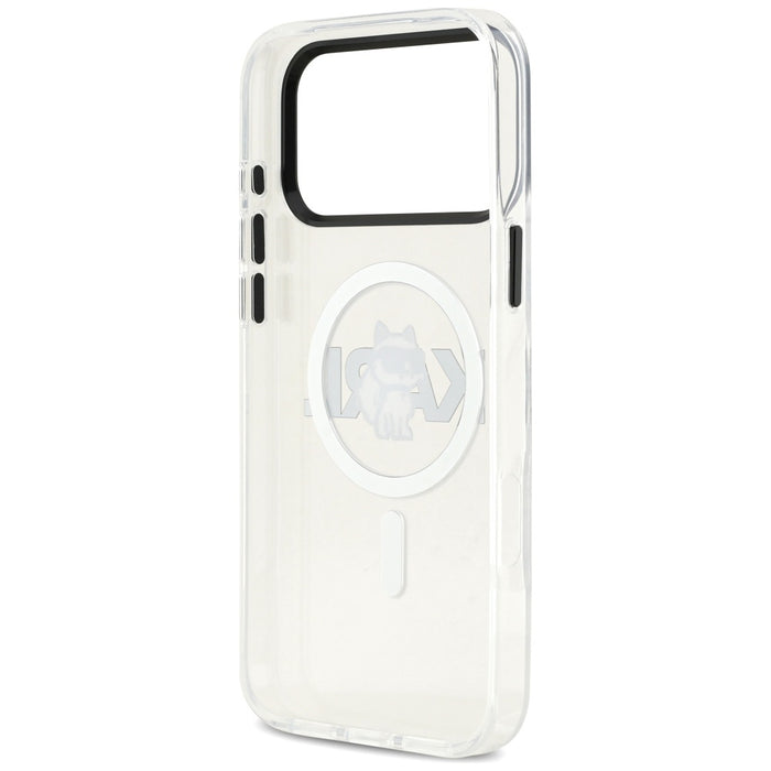 Karl Lagerfeld IML Choupette Sketch Logo MagSafe Case for iPhone 17 Pro - Clear