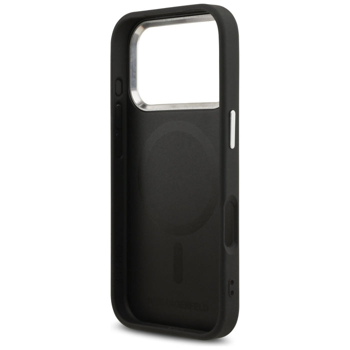 Karl Lagerfeld Choupette Pin MagSafe Case for iPhone 17 Pro - Black
