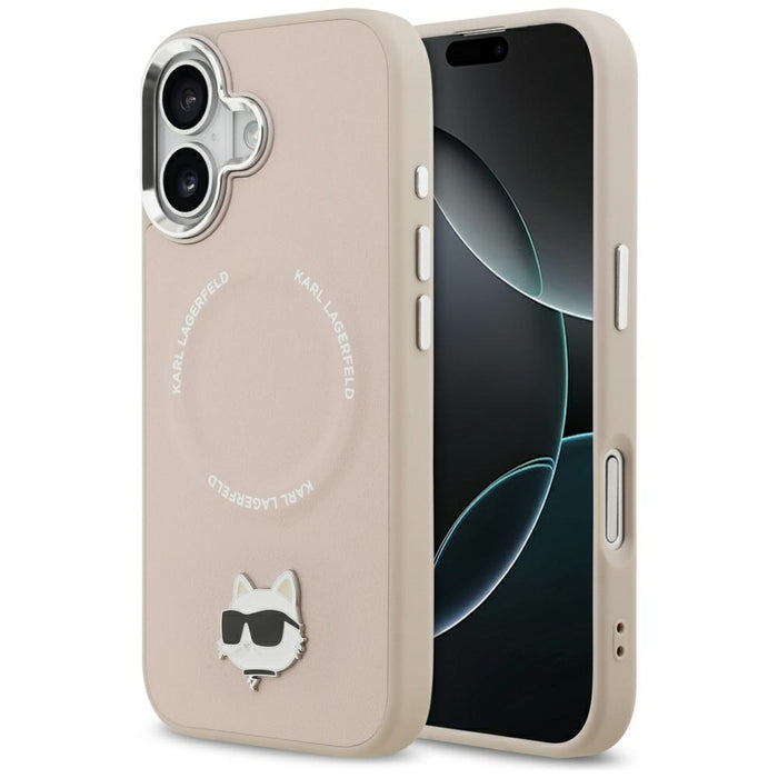 Karl Lagerfeld Choupette Pin MagSafe Case for iPhone 17 - Pink