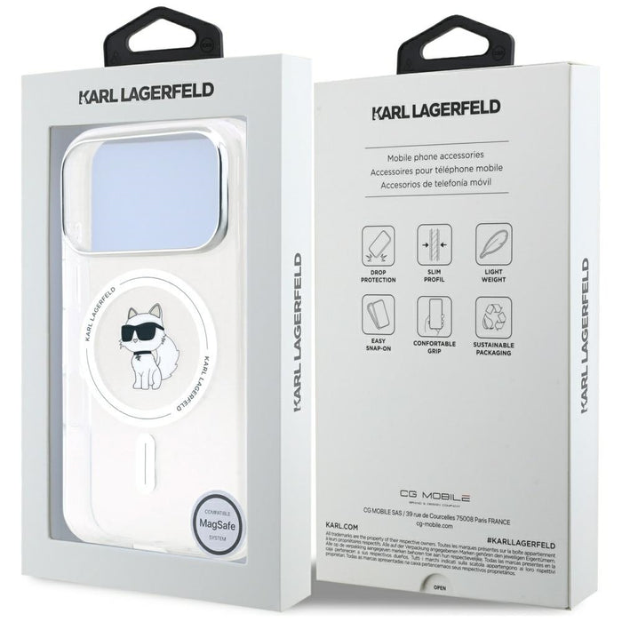 Karl Lagerfeld IML Choupette MagSafe Case for iPhone 17 Pro Max - Transparent