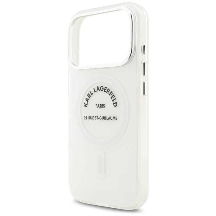 Karl Lagerfeld IML Karl RSG Logo MagSafe Case for iPhone 17 Pro - Transparent