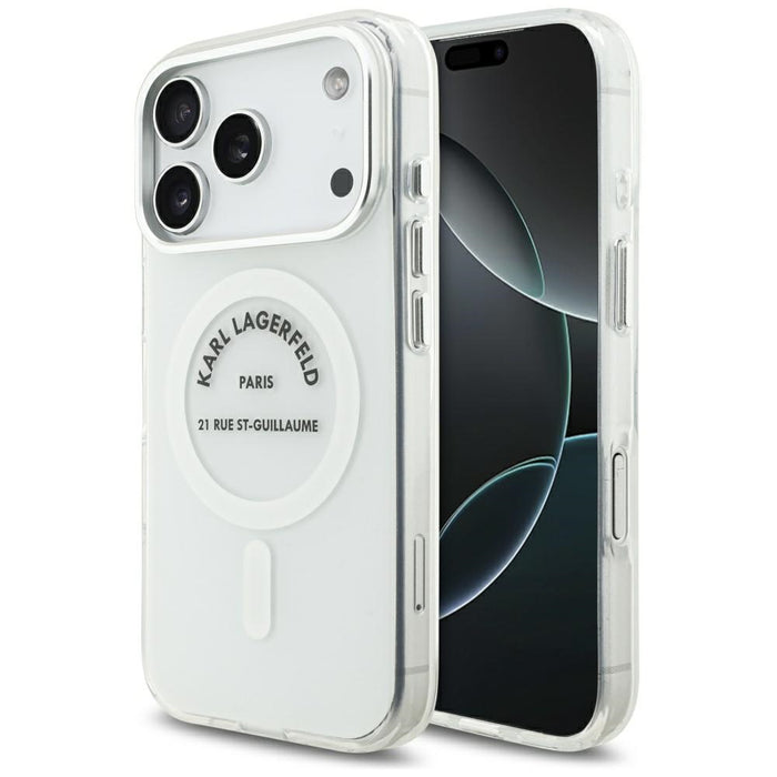 Karl Lagerfeld IML Karl RSG Logo MagSafe Case for iPhone 17 Pro - Transparent