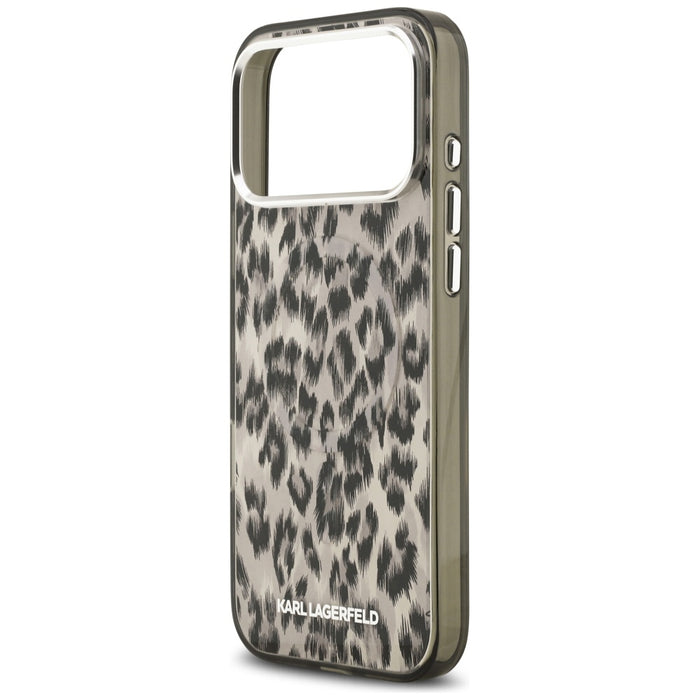 Karl Lagerfeld IML Leopard Pattern MagSafe Case for iPhone 17 Pro Max - Brown