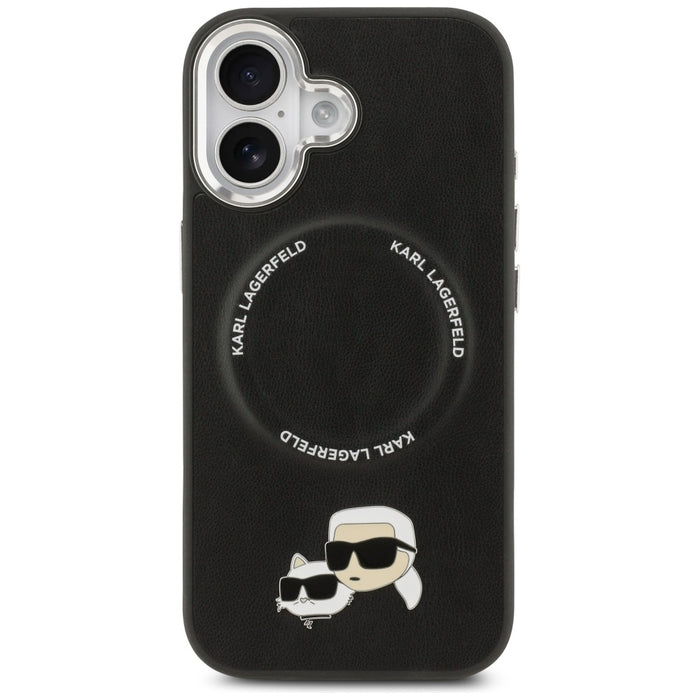 Karl Lagerfeld Karl &amp; Choupette Pins MagSafe Case for iPhone 17 - Black