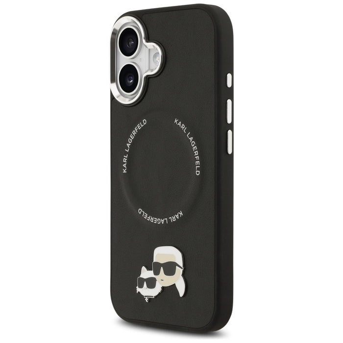 Karl Lagerfeld Karl &amp; Choupette Pins MagSafe Case for iPhone 17 - Black