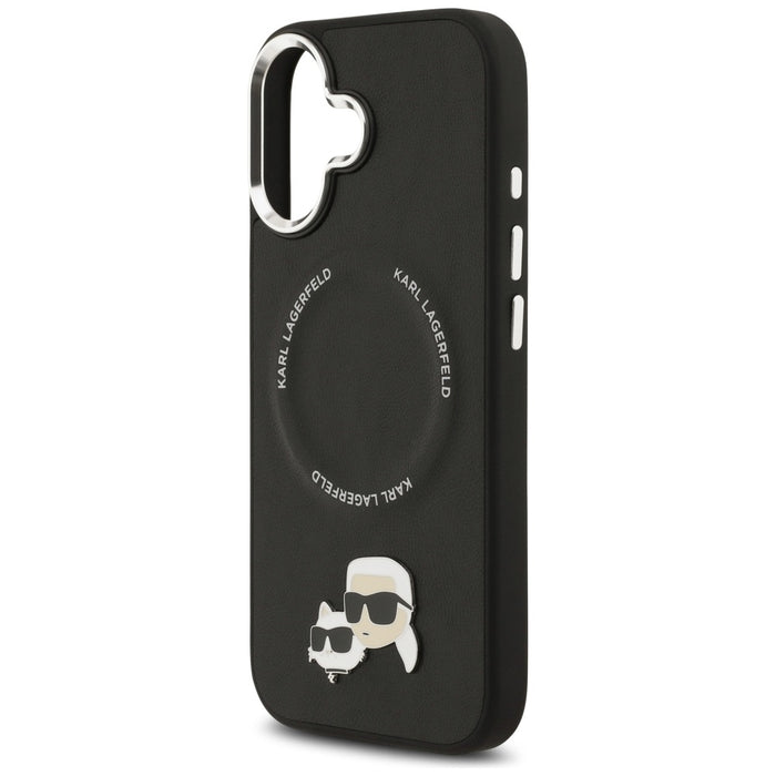 Karl Lagerfeld Karl &amp; Choupette Pins MagSafe Case for iPhone 17 - Black