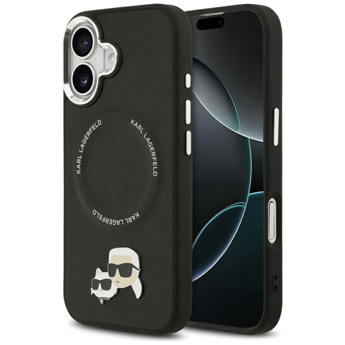 Karl Lagerfeld Karl &amp; Choupette Pins MagSafe Case for iPhone 17 - Black