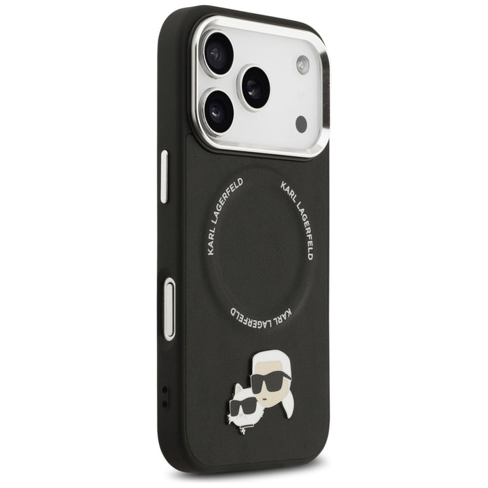 Karl Lagerfeld Karl &amp; Choupette Pins MagSafe Case for iPhone 17 Pro Max - Black