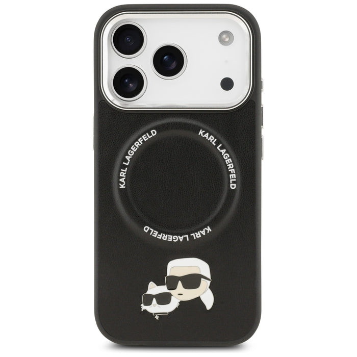 Karl Lagerfeld Karl &amp; Choupette Pins MagSafe Case for iPhone 17 Pro Max - Black