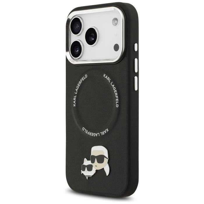 Karl Lagerfeld Karl &amp; Choupette Pins MagSafe Case for iPhone 17 Pro Max - Black
